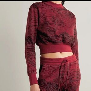 TWENTY MONTRÉAL Caiman Hyper Reality Jacquard Crop Top Knit Cotton-Blend